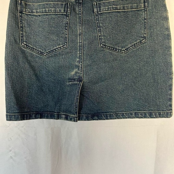 Y2k faded boheiman fringe waist denim skirt - Picture 5 of 5